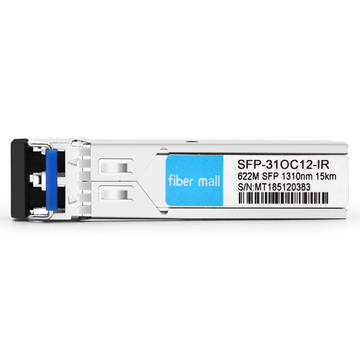 Brocade OC12-SFP-IR1 互換 622M OC12/STM-4 SFP IR1 1310nm 15km LC SMF DDM トランシーバー モジュール