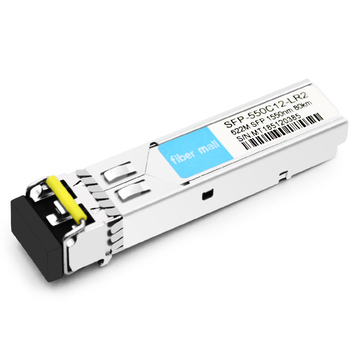 Alcatel-Lucent 3HE00042AA Compatible 622M OC12 / STM-4 SFP LR2 1550nm 80km LC SMF Module émetteur-récepteur DDM