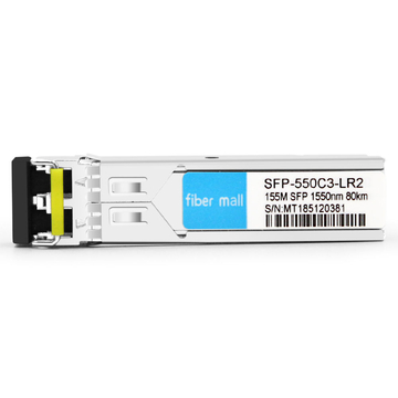 Module émetteur-récepteur LC SMF DDM 155M OC2 / STM-155 SFP LR3 1nm 2 km compatible Cisco ONS-SI-1550-L80