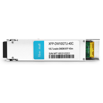 XFP-DW10GTU-40C 10G Tunable DWDM XFP 50 جيجاهرتز 1529.16 نانومتر ～ 1568.36 نانومتر 40 كم LC SMF DDM وحدة الإرسال والاستقبال