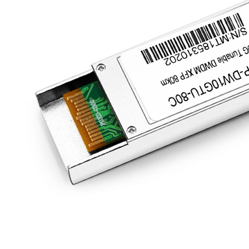 XFP-DW10GTU-80C 10G Tunable DWDM XFP 50GHz 1529.16nm ～ 1568.36nm 80km Module émetteur-récepteur LC SMF DDM