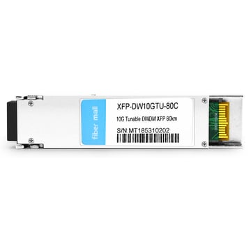 Ciena NTK583AAE6 Compatible 10G Tunable DWDM XFP 50GHz 1529.16nm ～ 1568.36nm 80km Module émetteur-récepteur LC SMF DDM