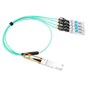 H3C QSFP-4X10G-D-AOC-1M Compatible 1m (3ft) 40G QSFP+ to Four 10G SFP+ Active Optical Breakout Cable