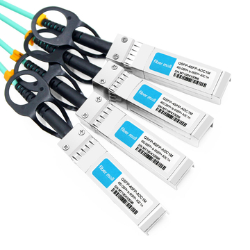 Avago AFBR-7IER01Z 호환 1m(3피트) 40G QSFP+ ~ 10개의 XNUMXG SFP+ 활성 광 브레이크아웃 케이블