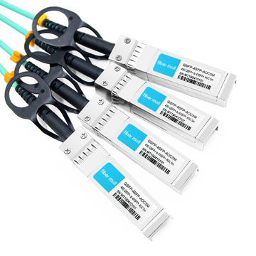 Avago AFBR-7IER05Z 호환 5m(16피트) 40G QSFP+ ~ 10개의 XNUMXG SFP+ 활성 광 브레이크아웃 케이블