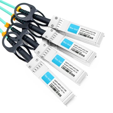 HPE BladeSystem 721073-B21 Compatível 10m (33 pés) 40G QSFP + para quatro 10G SFP + cabo óptico breakout ativo