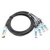 Alcatel-Lucent QSFP-4X10G-C1M 호환 1m(3ft) 40G QSFP+에서 10개의 XNUMXG SFP+ 구리 직접 연결 브레이크아웃 케이블