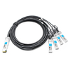 HPE H3C JG329A Compatible 1m (3ft) 40G QSFP+ to Four 10G SFP+ Copper Direct Attach Breakout Cable