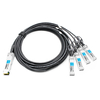 Alcatel-Lucent QSFP-4X10G-C3M Compatível com 3m (10 pés) 40G QSFP + a quatro 10G SFP + cabo de conexão direta de cobre Breakout