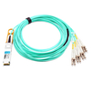 F5 네트워크 F5-UPG-QSFP+AOC1M50 호환 1.5m(5피트) 40G QSFP+ ~ 8 LC 커넥터 액티브 광 브레이크아웃 케이블