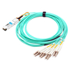 Cisco QSFP-8LC-AOC5M Compatible 5m (16ft) 40G QSFP+ to 8 LC Connector Active Optical Breakout Cable