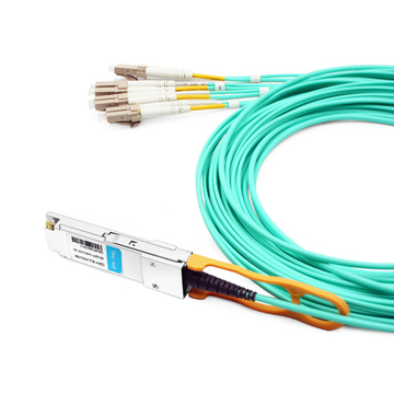 F5 Networks OPT-0029-10 متوافق مع 10 أمتار (33 قدمًا) 40G QSFP + إلى 8 LC موصل كابل القطع البصري النشط