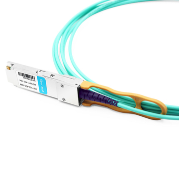 Câble optique actif Dell AOC-QSFP-40G-100M compatible 100 m (328 pieds) 40G QDR QSFP+ vers QSFP+