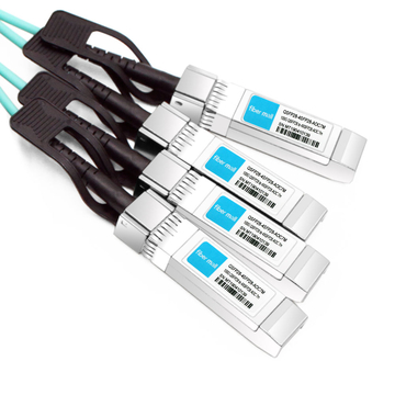 EdgeCore ET7402-25AOC-7M Compatible 7m (23ft) 100G QSFP28 to Four 25G SFP28 Active Optical Breakout Cable