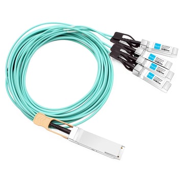 Arista Networks AOC-Q-4S-100G-15M Compatible 15m (49ft) 100G QSFP28 to Four 25G SFP28 Active Optical Breakout Cable