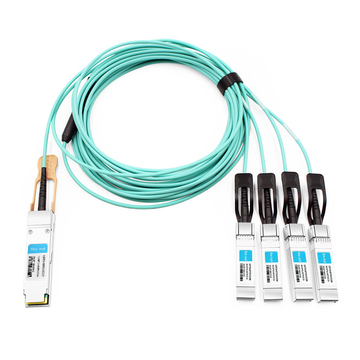Brocade 100G-Q28-S28-AOC-2501 Compatible 25m (82 pies) 100G QSFP28 a cuatro 25G SFP28 Cable de conexión óptica activa