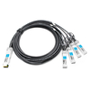 Brocade 100G-Q28-S28-C-0101 Compatible 1 m (3 pies) 100G QSFP28 a cuatro cables de conexión directa de cobre 25G SFP28