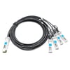 Juniper QFX-QS-DAC-2M Compatible 2m (7ft) 100G QSFP28 à quatre 25G SFP28 Câble de dérivation en cuivre à connexion directe