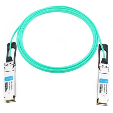 Cable óptico activo de 28 m (100 pies) 1G QSFP1 a QSFP3 compatible con Dell AOC-QSFP100-28G-28M