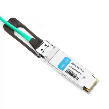 Câble optique actif Mellanox MFA1A00-C003 compatible 3m (10ft) 100G QSFP28 vers QSFP28