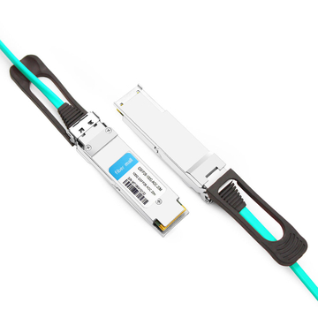 Cable óptico activo de 28 m (100 pies) 20G QSFP20 a QSFP66 compatible con Dell AOC-QSFP100-28G-28M