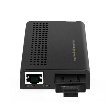 Mini 1x 10/100 / 1000Base-T RJ45 to 1x 1000Base-X SC 1310nm 20km SM Dual Fiber Gigabit Ethernet Media Converter