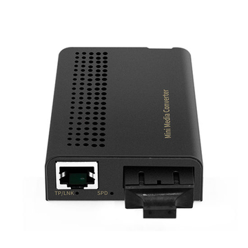 Mini 1x 10/100 / 1000Base-T RJ45 a 1x 1000Base-X SC 1310nm 20km SM Dual Fiber Gigabit Ethernet Media Converter