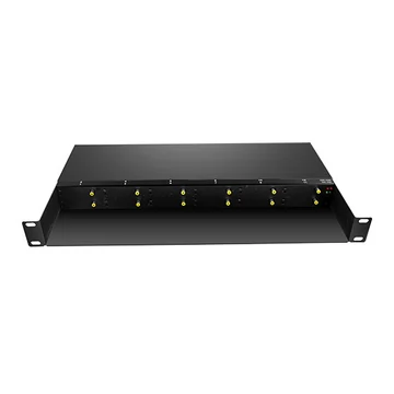 12 Slots 10 / 100M e 10/100 / 1000M Mini Media Converter Chassis, 1U Rack Mount, Dual Power AC 220V e DC -48V