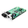 1x 10 / 100Base-T RJ45 to 1x 100Base-X SC TX1550nm / RX1310nm 40km SM Single Fiber Gigabit Ethernet Media Converter Card