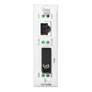 1x 10 / 100Base-T RJ45 to 1x 100Base-X SC TX1310nm / RX1550nm 40km SM Single Fiber Gigabit Ethernet Media Converter Card