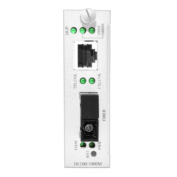 1x 10/100 / 1000Base-T RJ45 bis 1x 1000Base-X SC TX1310nm / RX1550nm 10 km SM Single Fibre Gigabit Ethernet-Medienkonverterkarte