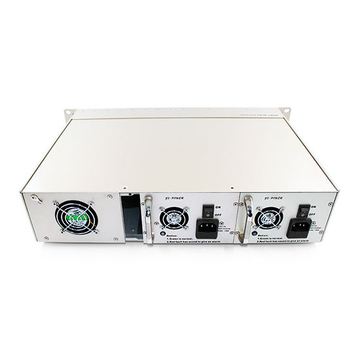 16 Slots Management Media Converter System Chassis, 2U Rack Mount, Dual Power AC 220V or DC -48V