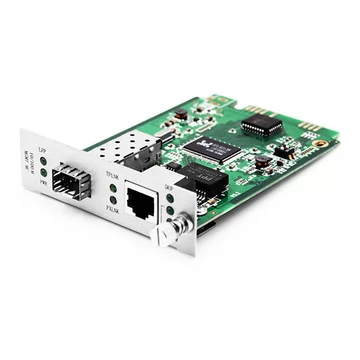 1x 10 / 100Base-T RJ45 vers 1x 100Base-X SFP Fast Ethernet Media Converter Card