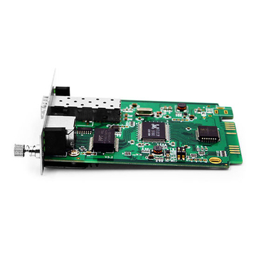 1x 10 / 100Base-T RJ45 vers 1x 100Base-X SFP Fast Ethernet Media Converter Card