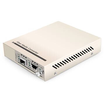 1 x 10GBase-T RJ45 إلى 1 x 10GBase-X SFP + محول وسائط 10 جيجابت إيثرنت مستقل