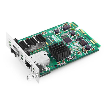 1 x 10GBase-T RJ45 vers 1 x 10GBase-X SFP + Convertisseur de média Ethernet autonome 10Gigabit