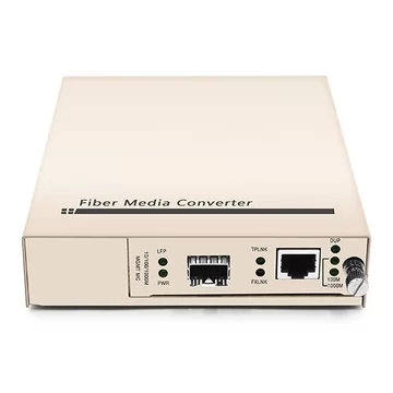 1x 10/100 / 1000Base-T RJ45 para 1x 1000Base-X SFP Conversor de mídia Gigabit Ethernet independente