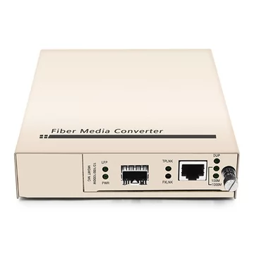 1x 10/100/1000Base-T RJ45 to 1x 1000Base-X SFP Standalone Gigabit Ethernet Media Converter