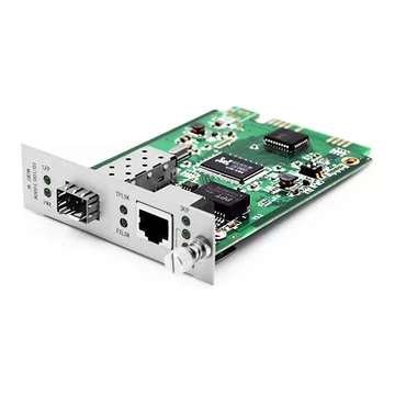 1x 10/100 / 1000Base-T RJ45 a 1x 1000Base-X SFP Gigabit Ethernet Tarjeta convertidora de medios
