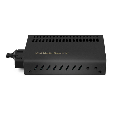Mini 1x 10/100 / 1000Base-T RJ45 a 1x 1000Base-X SC TX1310nm / RX1550nm 20km SM Conversor de mídia Gigabit Ethernet de fibra única