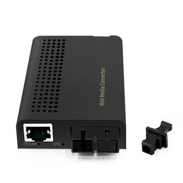 Mini 1x 10/100/1000Base-T RJ45 to 1x 1000Base-X SC TX1550nm/RX1310nm 10km SM Single Fiber Gigabit Ethernet Media Converter