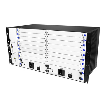 Frame 5U suporta 18 slots de serviço OEO / EDFA / OLP / DCM / CWDM / DWDM, com um nível super alto de integração