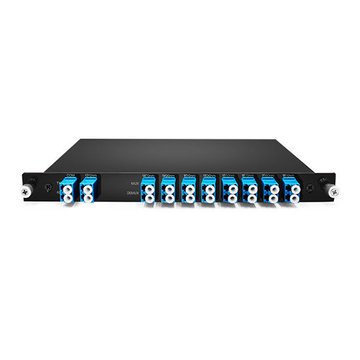 Módulo 8CH (1470-1610nm) de fibra dupla CWDM passivo Mux e Demux e janela adicional 1310 LC / UPC LGX BOX