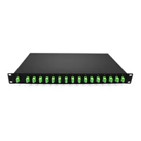 1x16 PLC Fiber Splitter, 1U 19" Rack Mount, SC/APC, SM