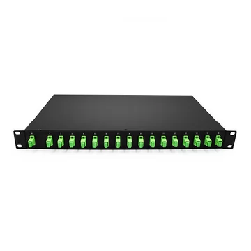 Divisor de fibra PLC 1x16, montaje en rack 1U 19 ", SC / APC, SM