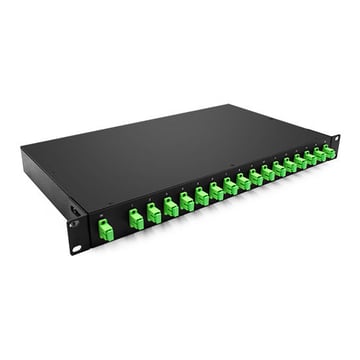 1x16 PLC Fiber Splitter, 1U 19 "Rack Mount, SC / APC, SM