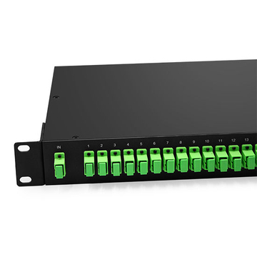 Divisor de fibra PLC 1x32, montaje en rack 1U 19 ", SC / APC, SM