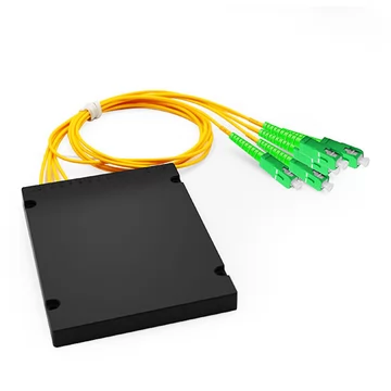 1x4 PLC Fiber Splitter ، وحدة ABS القياسية ، SC / APC SM