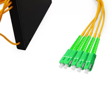 1x4 PLC Fiber Splitter ، وحدة ABS القياسية ، SC / APC SM