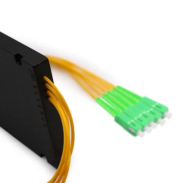 1x4 PLC Fiber Splitter ، وحدة ABS القياسية ، SC / APC SM